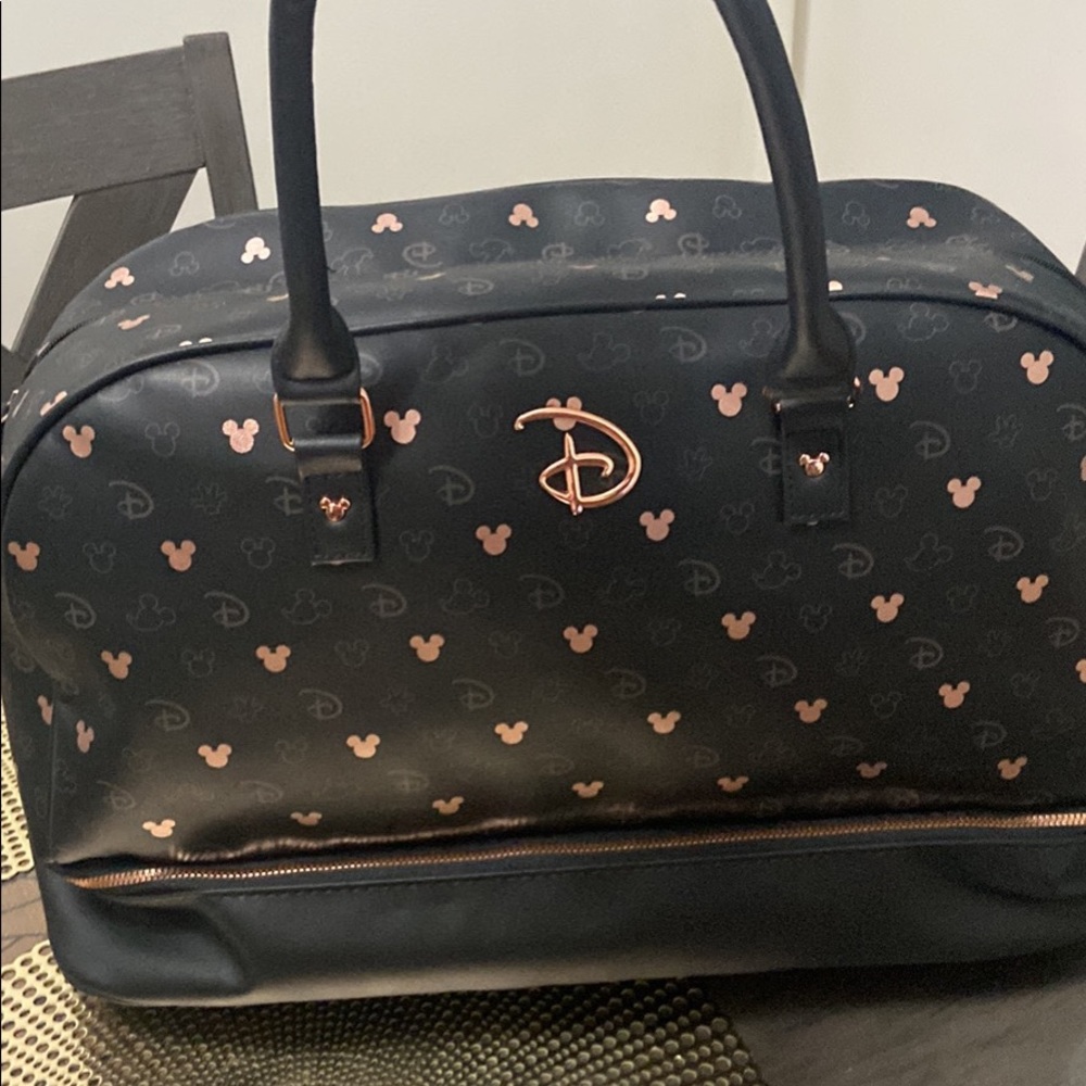 Disney Mickey Mouse Weekender bag in  Black and Rose Gold